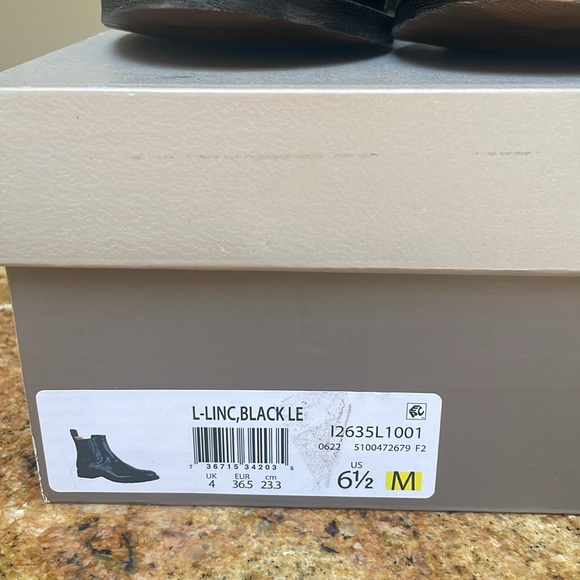 Franco Sarto Black Leather LINC Chelsea Boots Size 6.5 - Picture 3 of 5